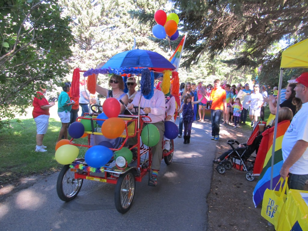 Sierra Gormsen and friends in Idaho Falls Pride Parade